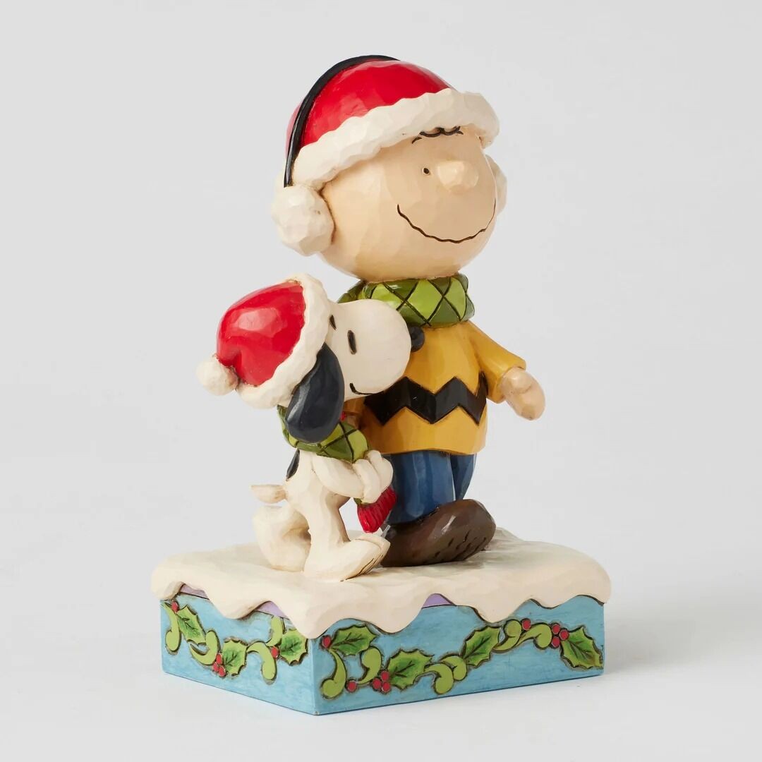 Peanuts By Jim Shore Charlie Brown & Snoopy Wearing Scarf