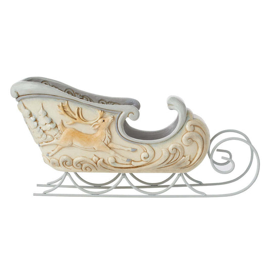 HEARTWOOD CREEK WOODLAND SLEIGH CENTERPIECE 30CM