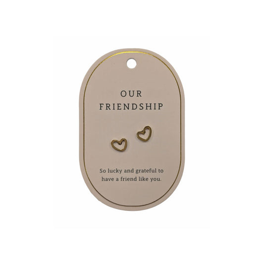 SWEETHEART FRIENDSHIP GOLD EARRINGS