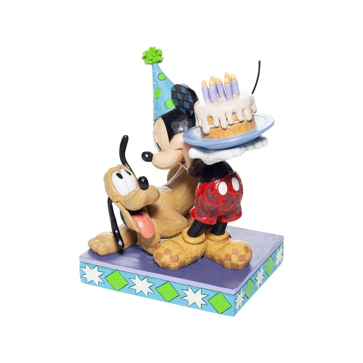 DISNEY TRADITIONS BY JIM SHORE PLUTO & MICKEY BIRTHDAY 16CM