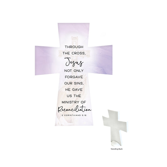 CERAMIC STANDING CROSS RECONCILIATION