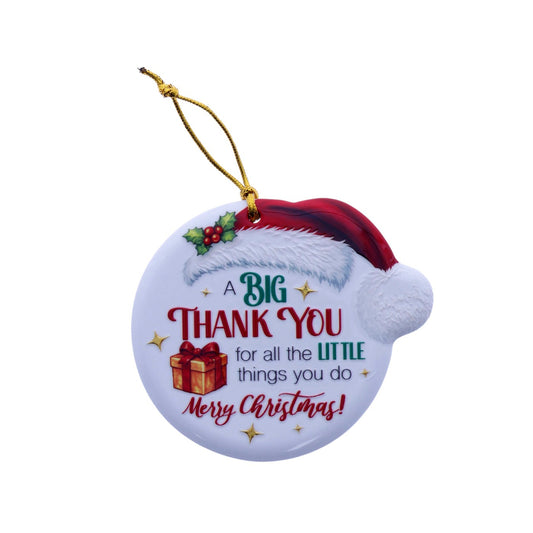 Christmas Sentiment Ceramic Plaque Big Thank You