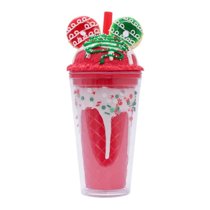 Christmas Sorbet Sipper Cup Donut Red
