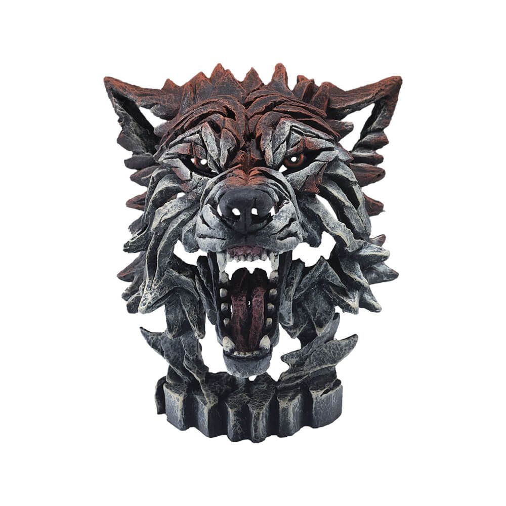 EDGE SCULPTURE MINIATURE WOLF BUST