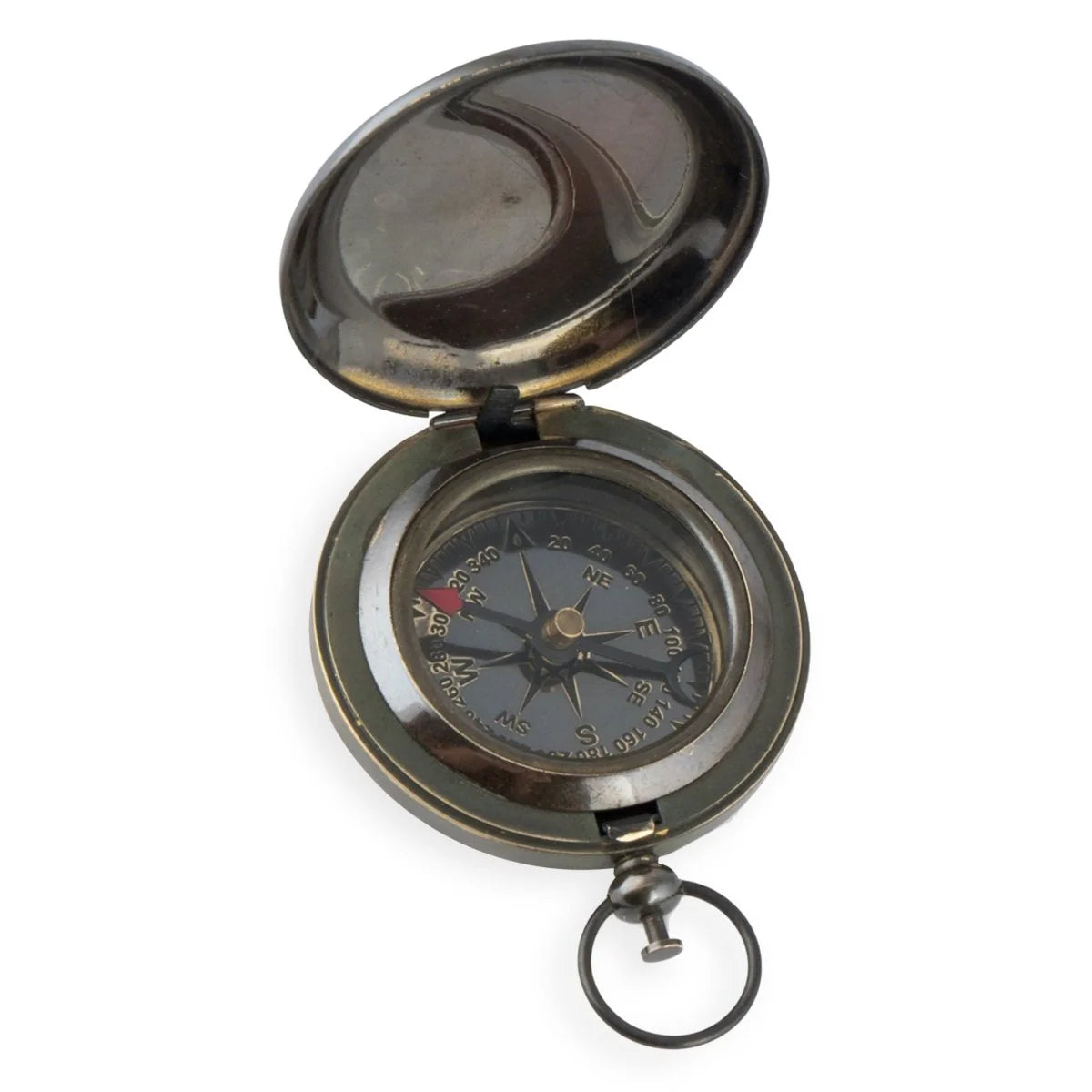 Compass Antique Finish Flip Push Button
