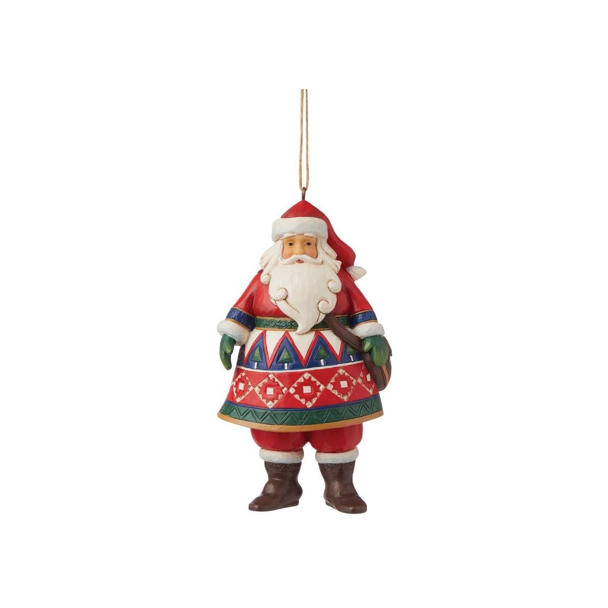 Heartwood Creek By Jim Shore Lapland Santa With Satchel Hanging Ornament