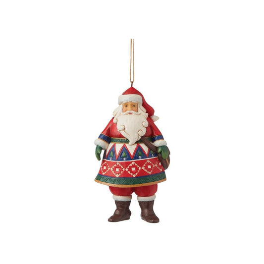 Heartwood Creek By Jim Shore Lapland Santa With Satchel Hanging Ornament