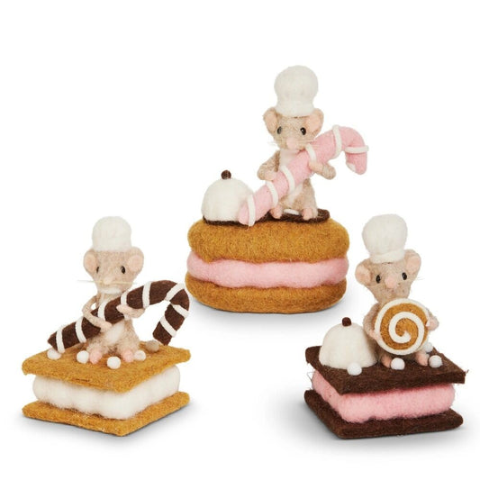 Raz Sugar & Spice Baker Mouse With Sweet Hanging Ornament