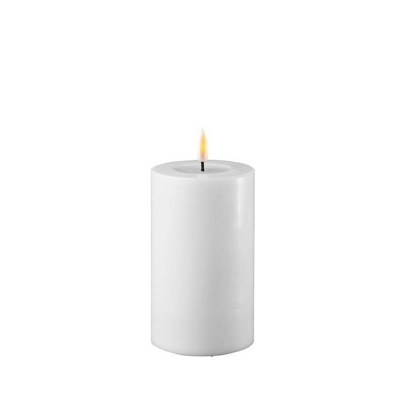 DELUXE HOMEART WHITE LED CANDLE 7.5X12.5CM
