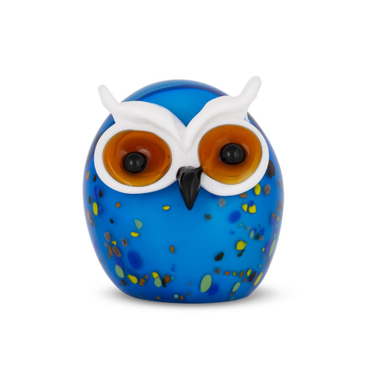 ZIBO ART GLASS OWL HESPER