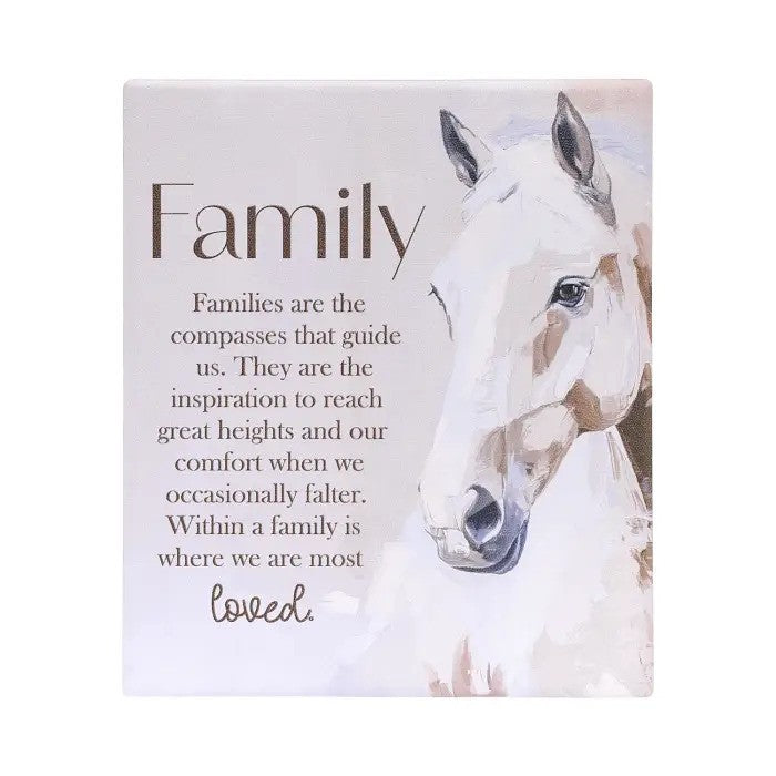 Saddle & Bloom Verse Plaque Family