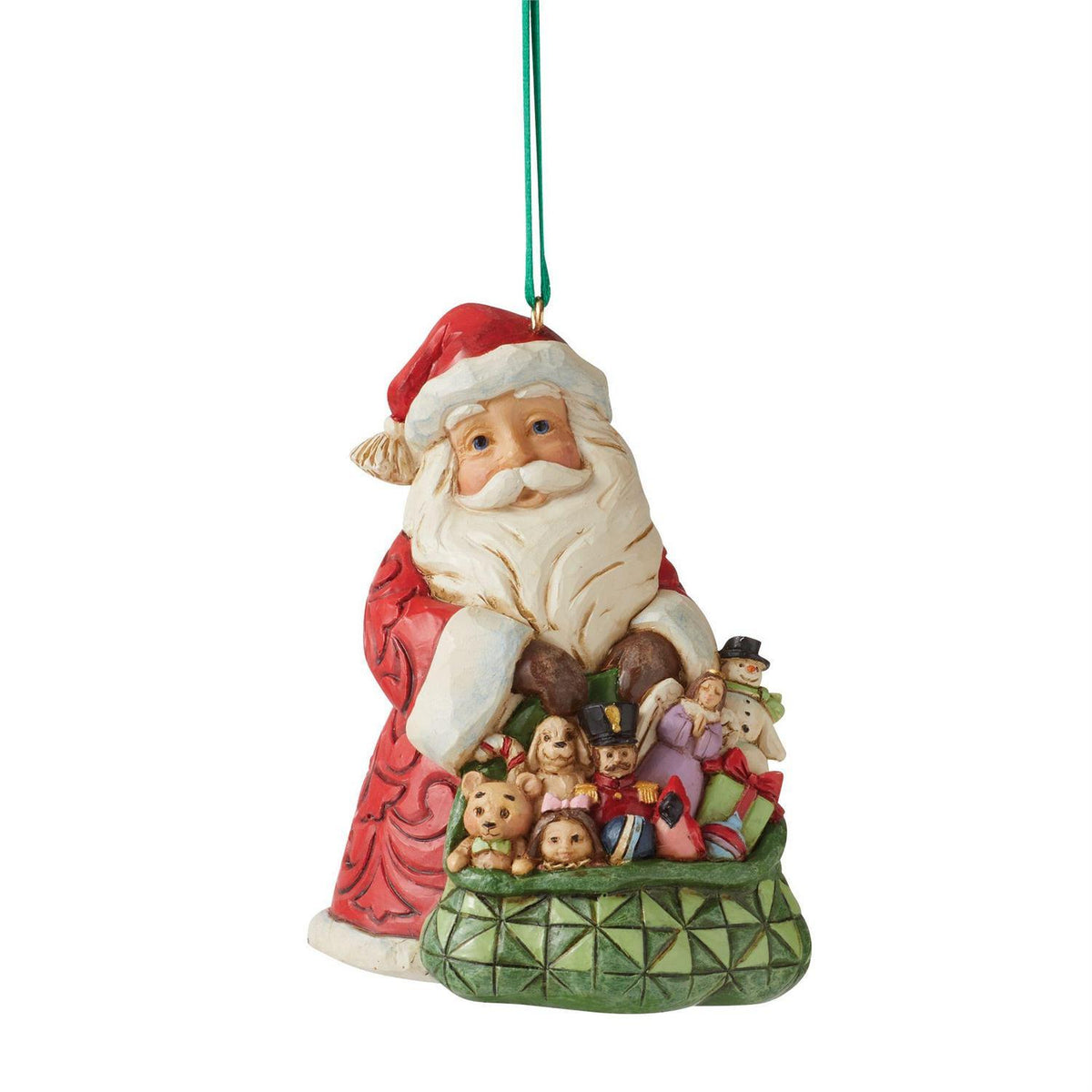 HEARTWOOD CREEK HANGING ORNAMENT SANTA WITH BAG TOYS