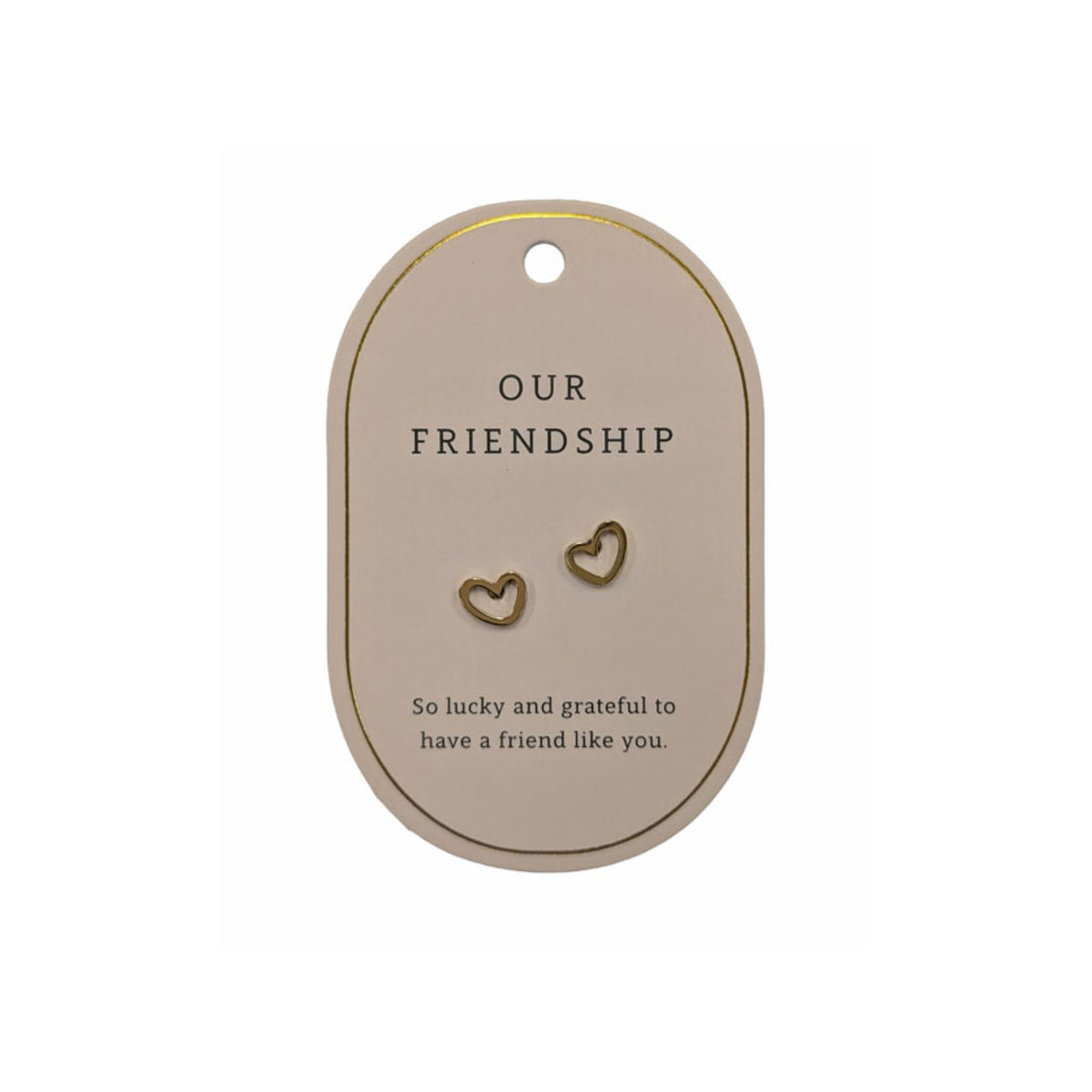 SWEETHEART FRIENDSHIP GOLD EARRINGS