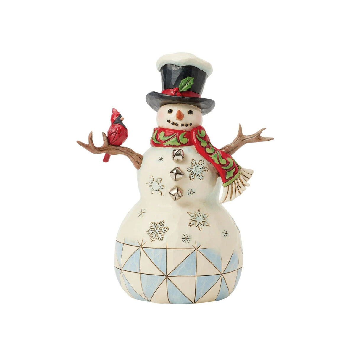 Heartwood Creek By Jim Shore Snowman With Cardinal On Arm Figurine