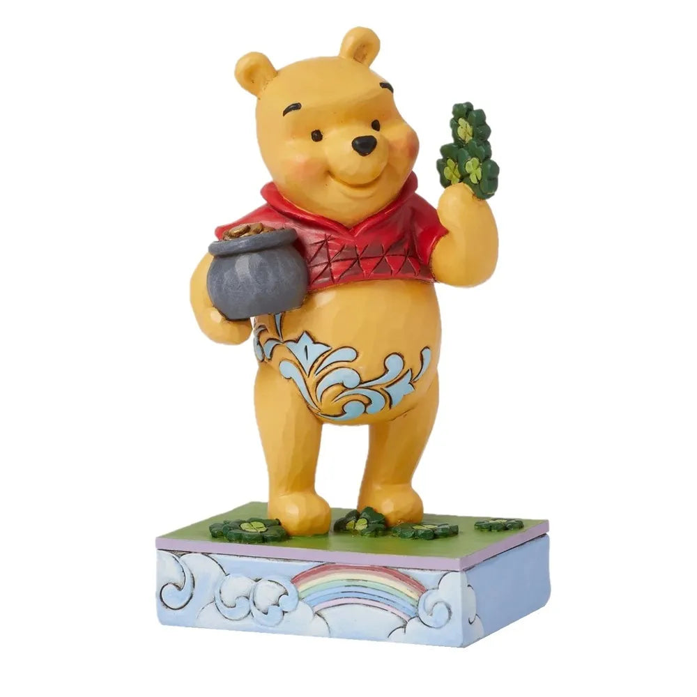 DISNEY TRADITIONS BY JIM SHORE POOH WITH CLOVERS