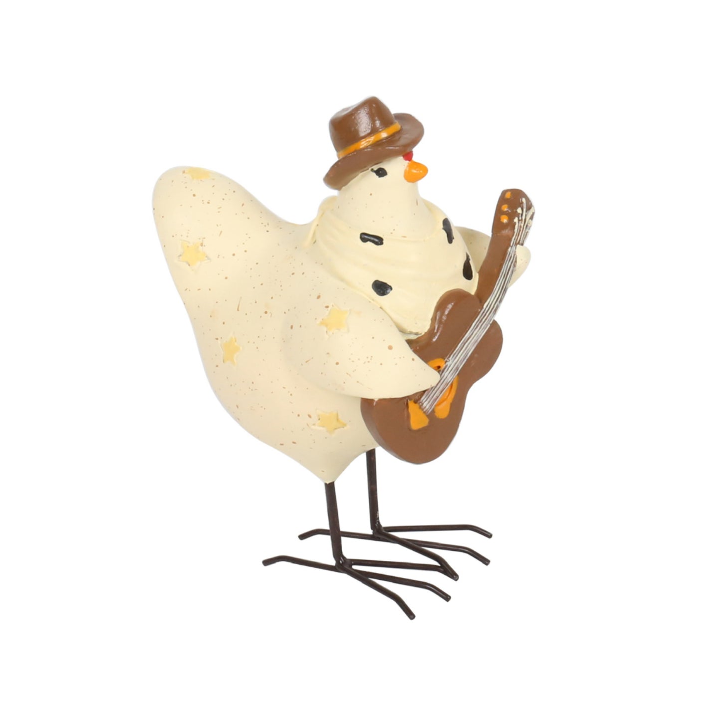 RESIN CHICKEN FIGURINE DAISY "LETS GO GIRLS"