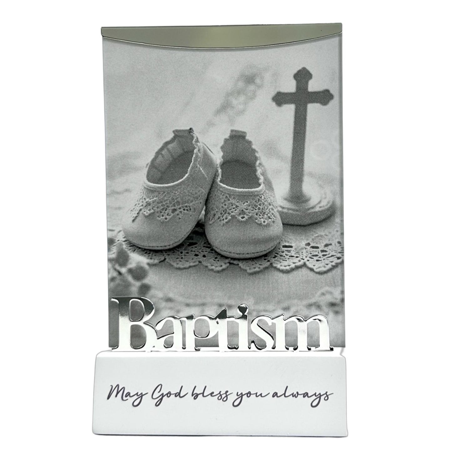 Photo Frame White Baptism With Verse 6x4