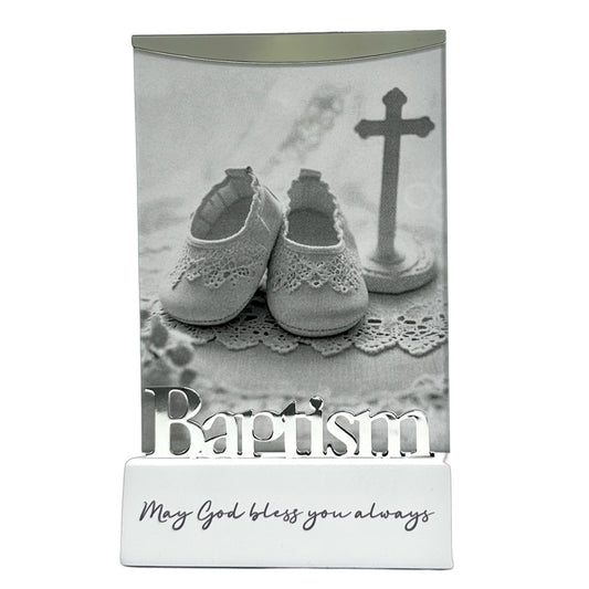 Photo Frame White Baptism With Verse 6x4