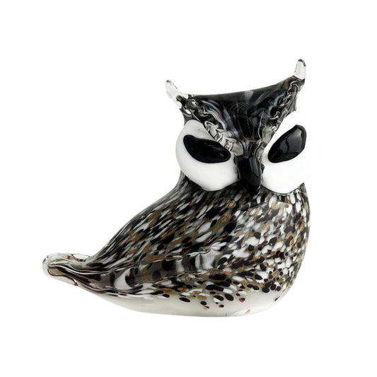 ZIBO ART GLASS OWL CIVETTA