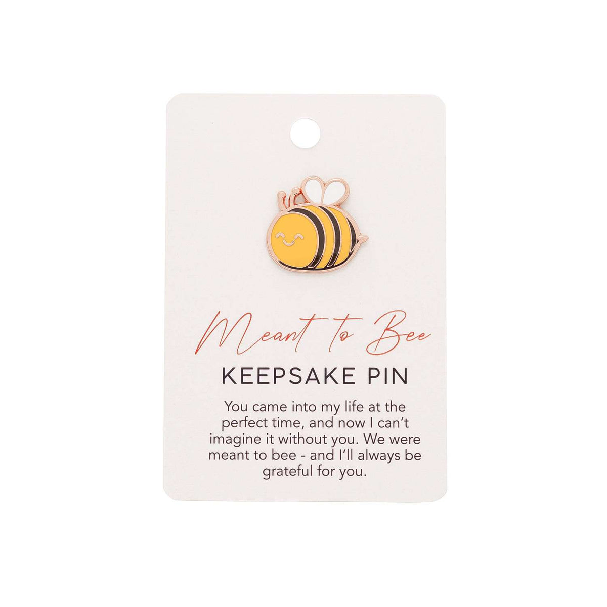 Valentine's Day Bee Keepsake Pin "Meant to Bee"