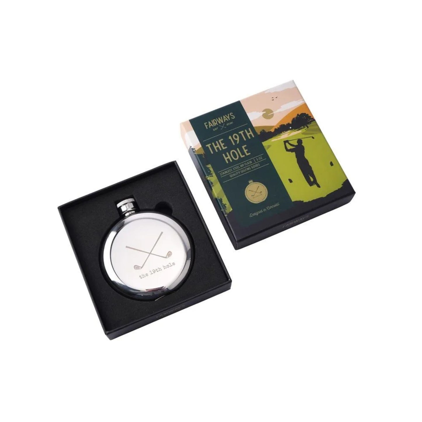 Hip Flask Fairways Golf "The 19th Hole"