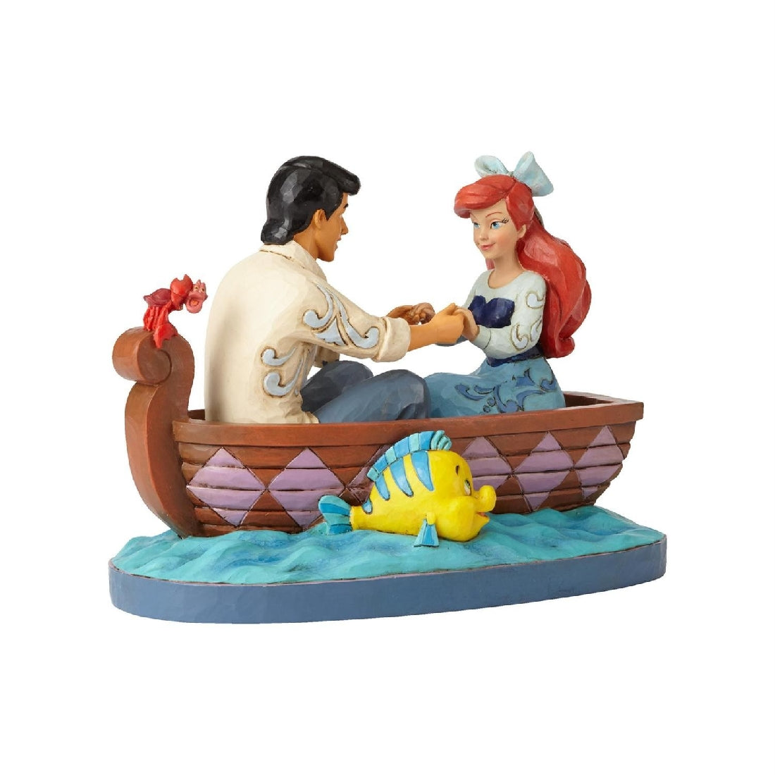 DISNEY TRADITIONS BY JIM SHORE ARIEL & PRINCE IN BOAT THE LITTLE MERMAID FIGURINE