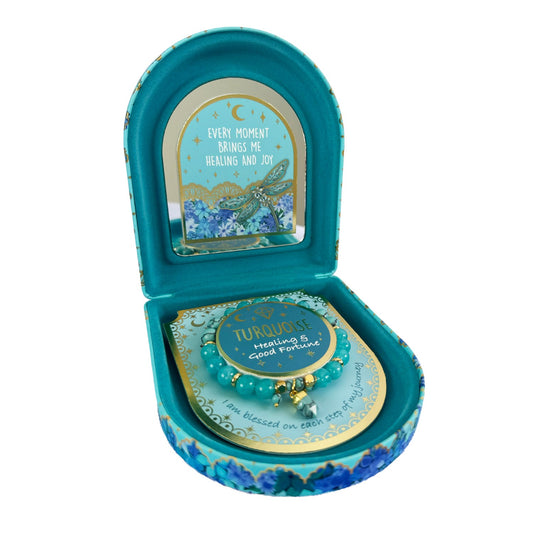 Lisa Pollock Crystal Point Bracelet In Case Turquoise