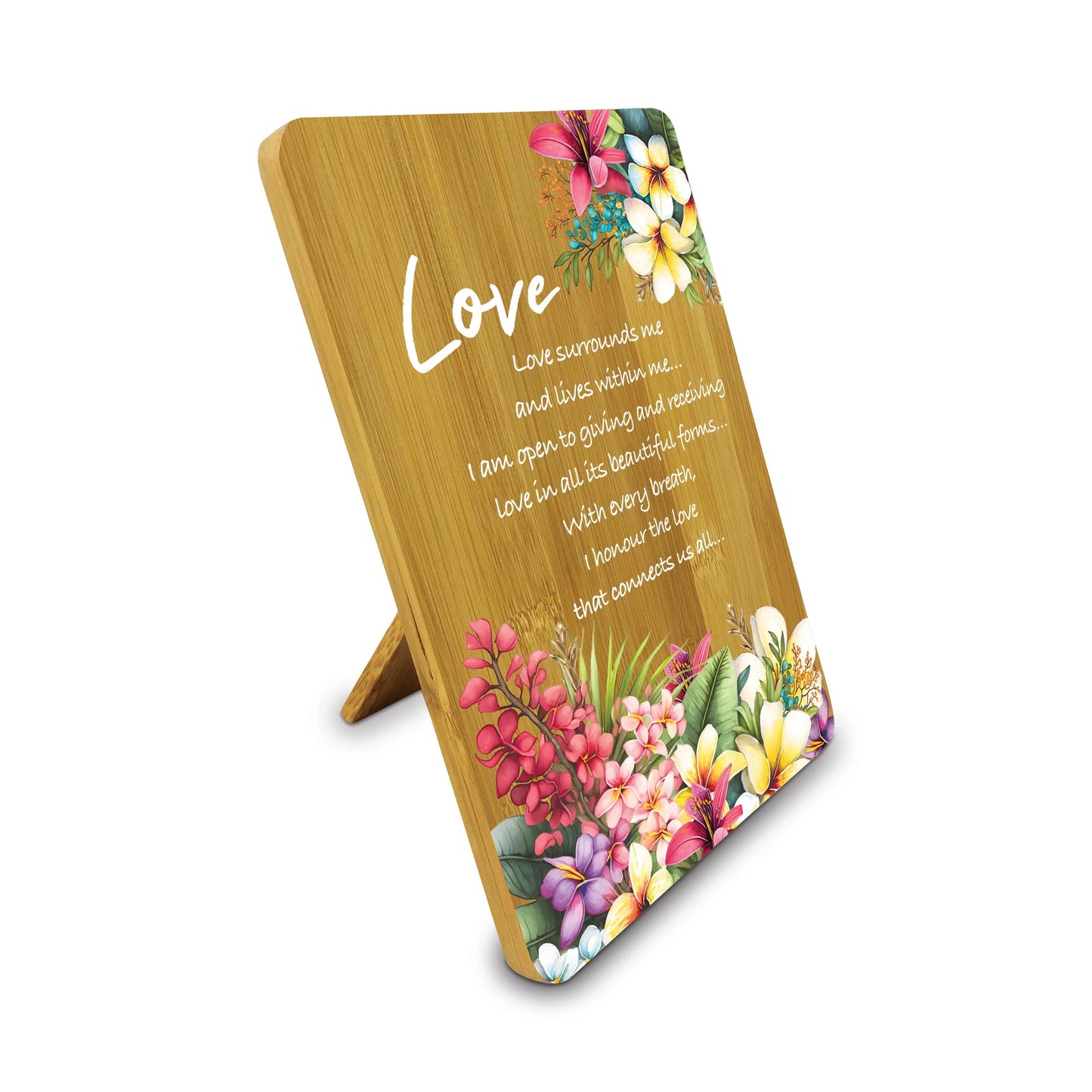 Lisa Pollock Plaque Paradise Bloom Love