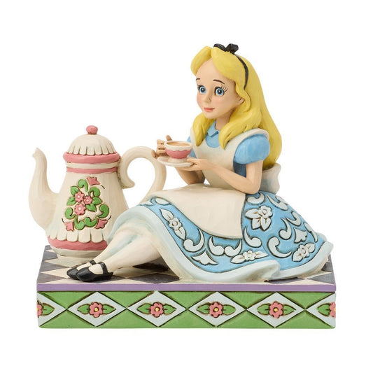 DISNEY TRADITIONS BY JIM SHORE ALICE WITH TEAPOT