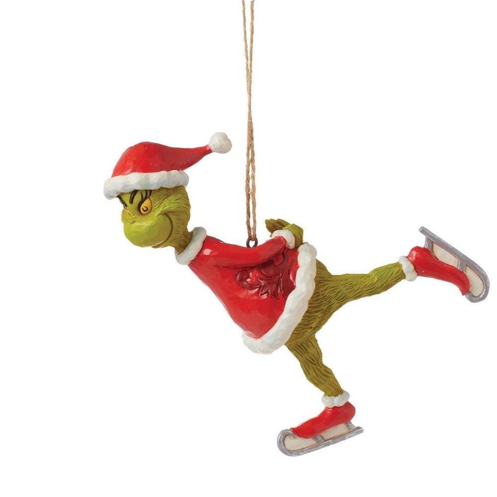 THE GRINCH BY JIM SHORE HANGING ORNAMENT GRINCH ICE SKATING