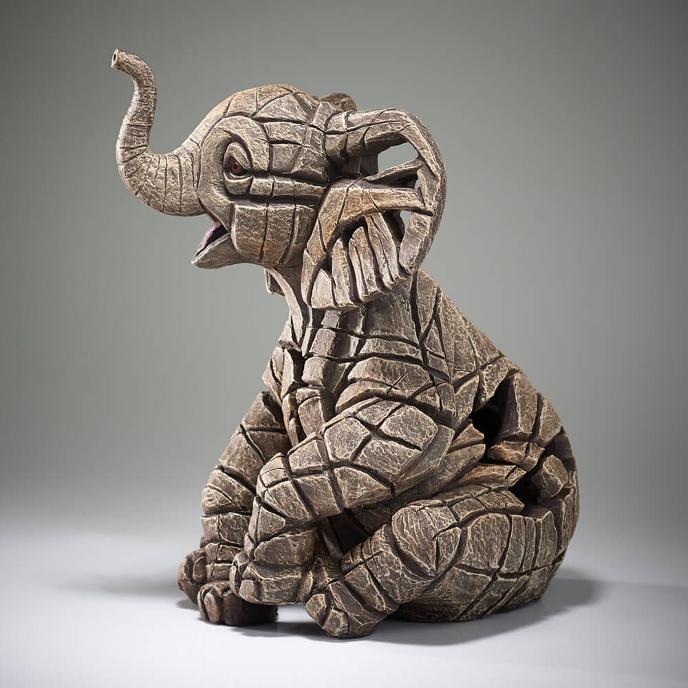 EDGE SCULPTURE ELEPHANT CALF FIGURE SMALL