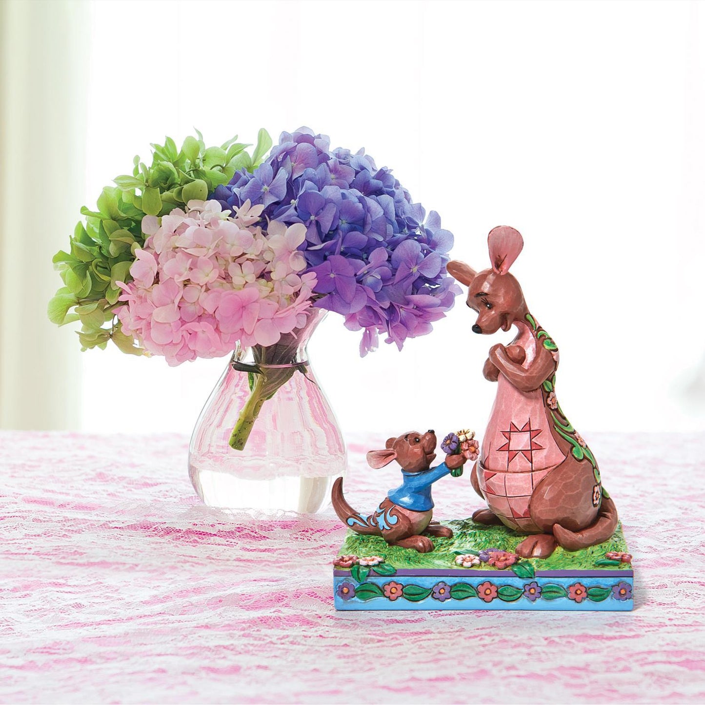 DISNEY TRADITIONS BY JIM SHORE ROO GIVING KANGA FLOWERS