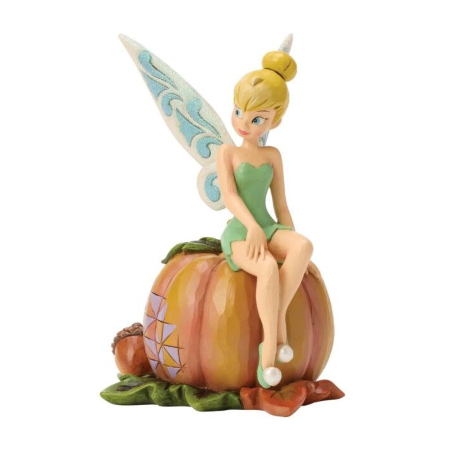 DISNEY TRADITIONS BY JIM SHORE TINKER BELL ON PUMPKIN