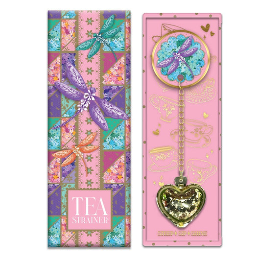 Lisa Pollock Ceramic Tea Strainer With Gold Detailing Pretty Dragonfly