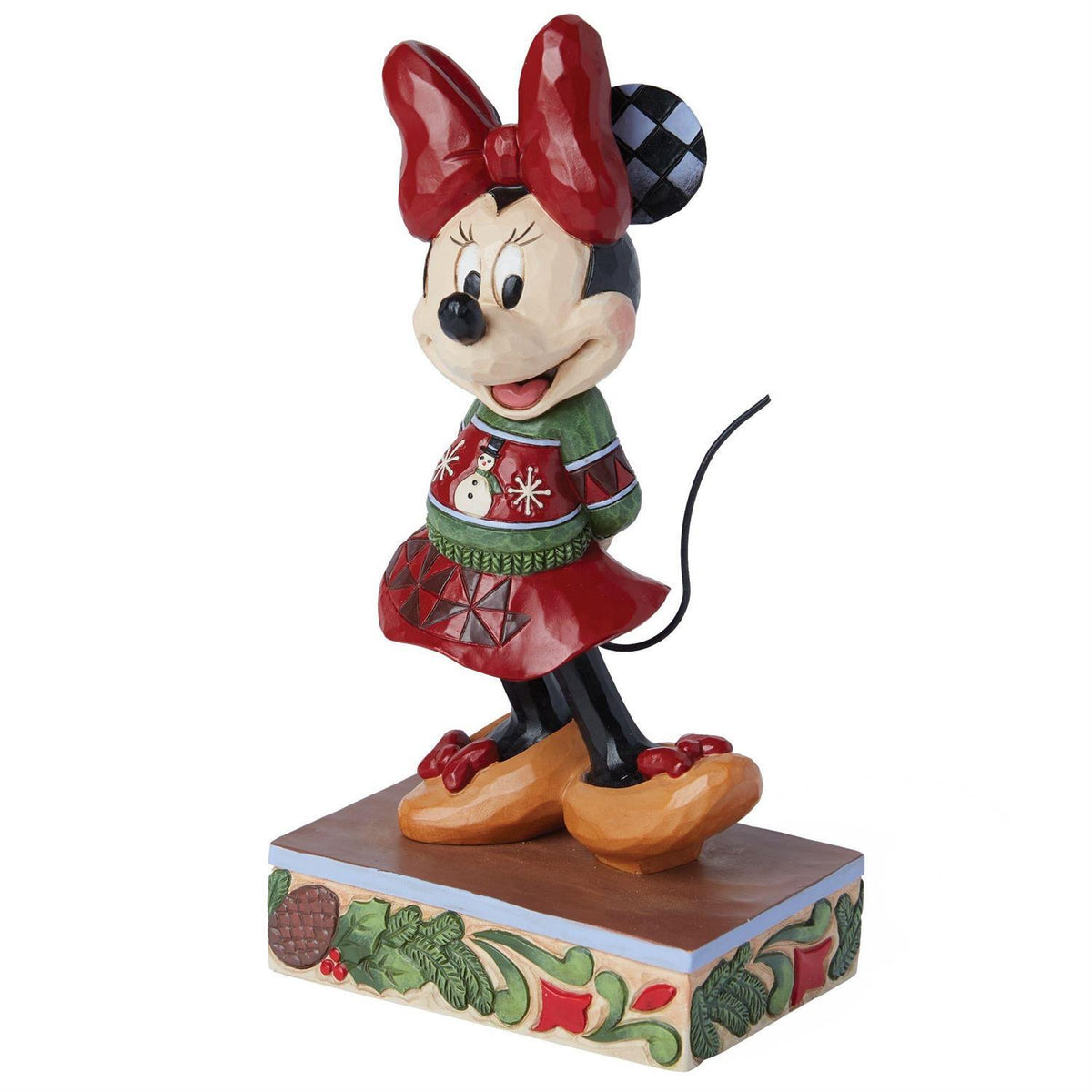 DISNEY TRADITIONS BY JIM SHORE MINNIE CHRISTMAS SWEATER 13CM