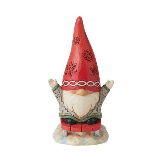 HEARTWOOD CREEK CHRISTMAS GNOME SLEDDING 11CM
