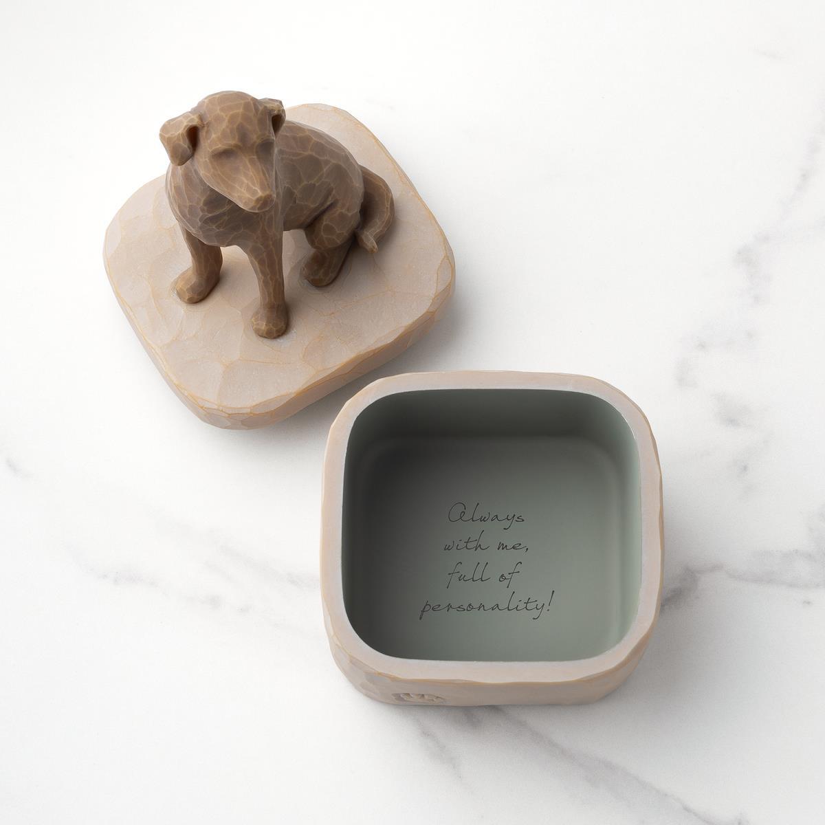 WILLOW TREE - LOVE MY DOG (DARK) KEEPSAKE BOX