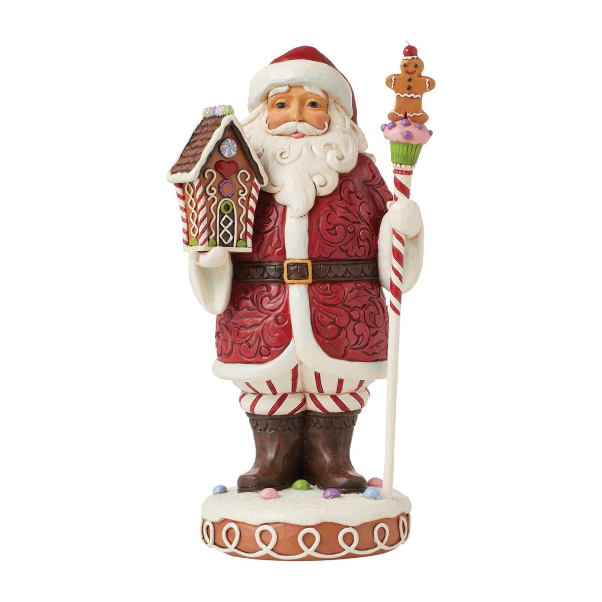 Heartwood Creek By Jim Shore Santa Gingerbread House & Staff Figurine