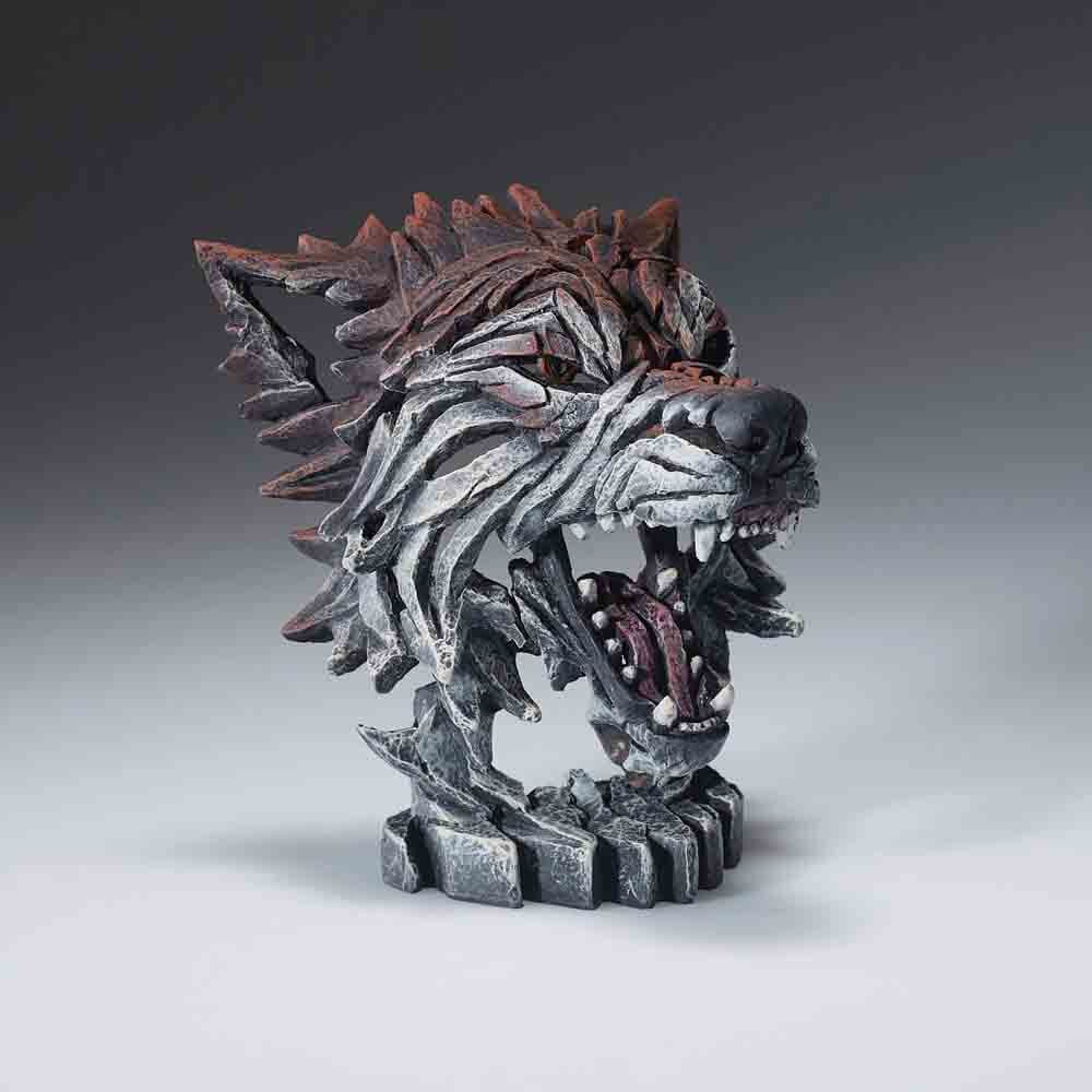 EDGE SCULPTURE MINIATURE WOLF BUST
