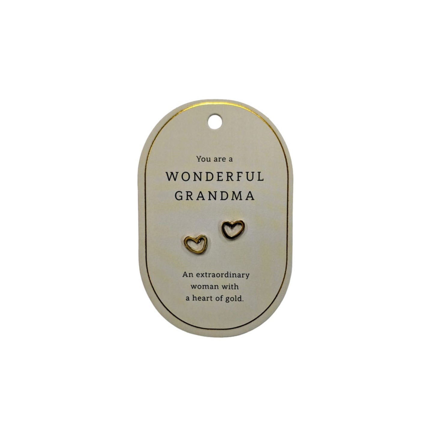 SWEETHEART GRANDMA GOLD EARRINGS