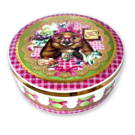 Lisa Pollock Ceramic Jar With Lid In Gift Box Wonda Wombat