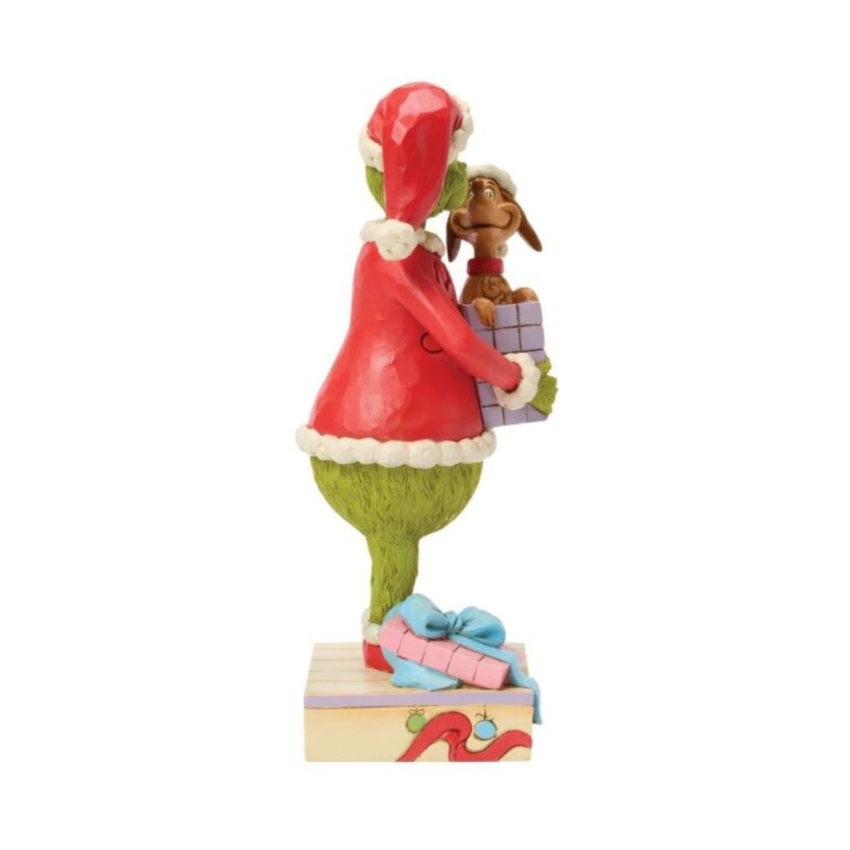 The Grinch By Jim Shore Grinch Holding Gift With Max