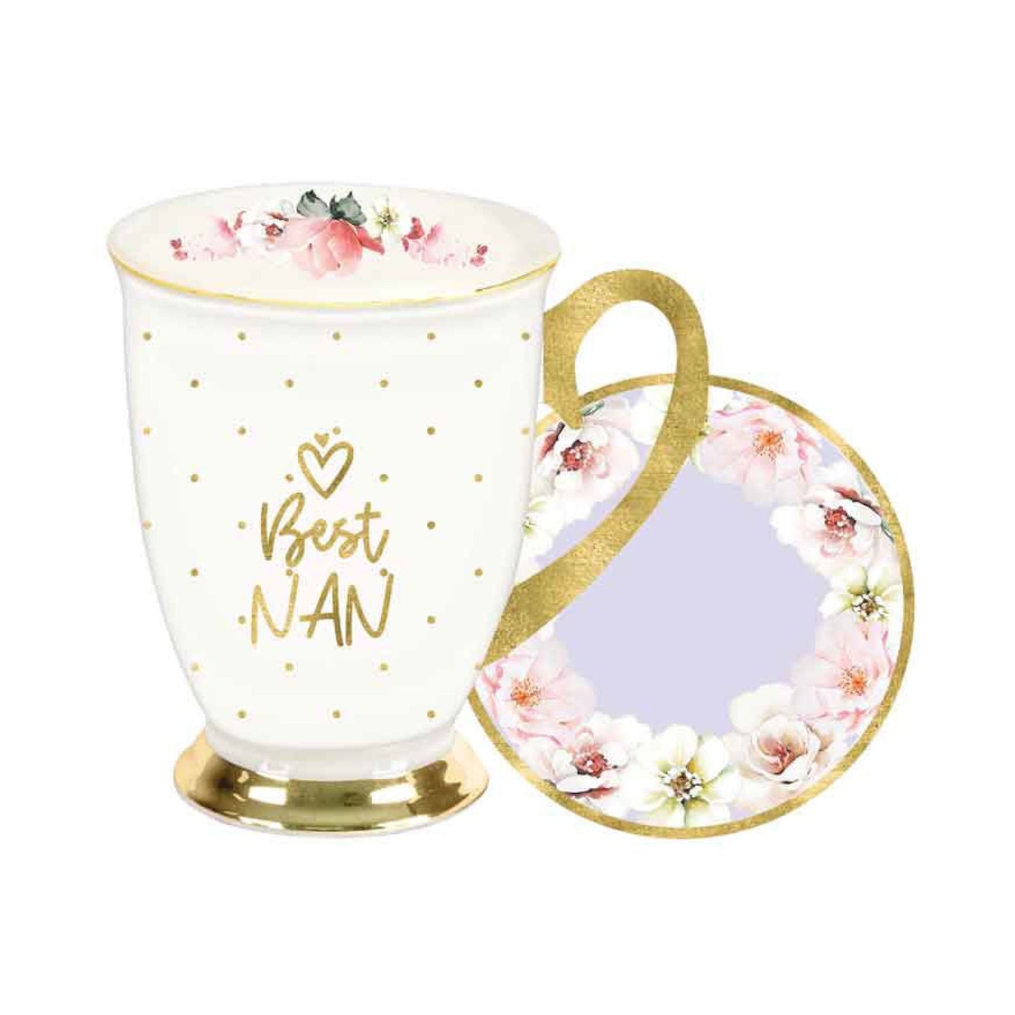 Mug & Coaster Set Beautiful Inside-Out "Best Nan"