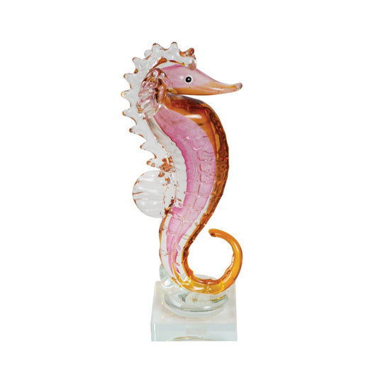 ZIBO ART GLASS SEAHORSE MORSE