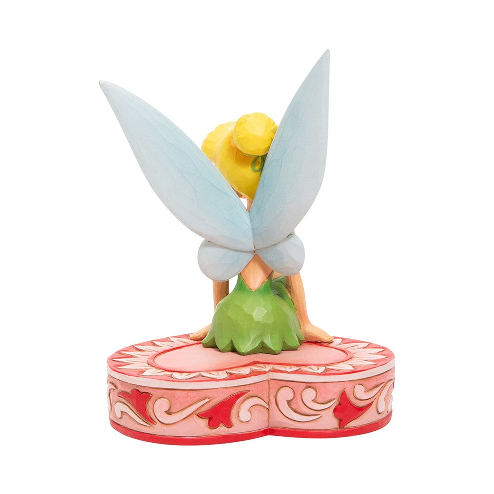 DISNEY TRADITIONS BY JIM SHORE TINKER BELL SITTING ON HEART 13CM