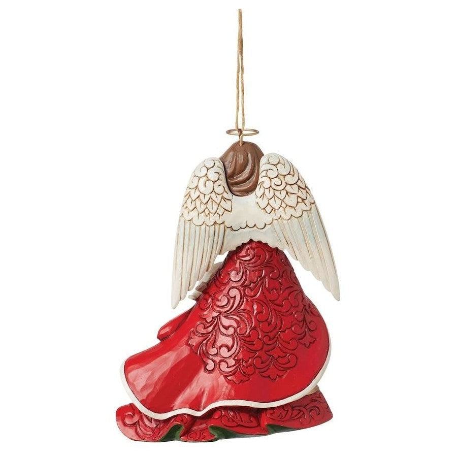 Heartwood Creek By Jim Shore Christmas Angel Holding Cardinals Hanging Ornament