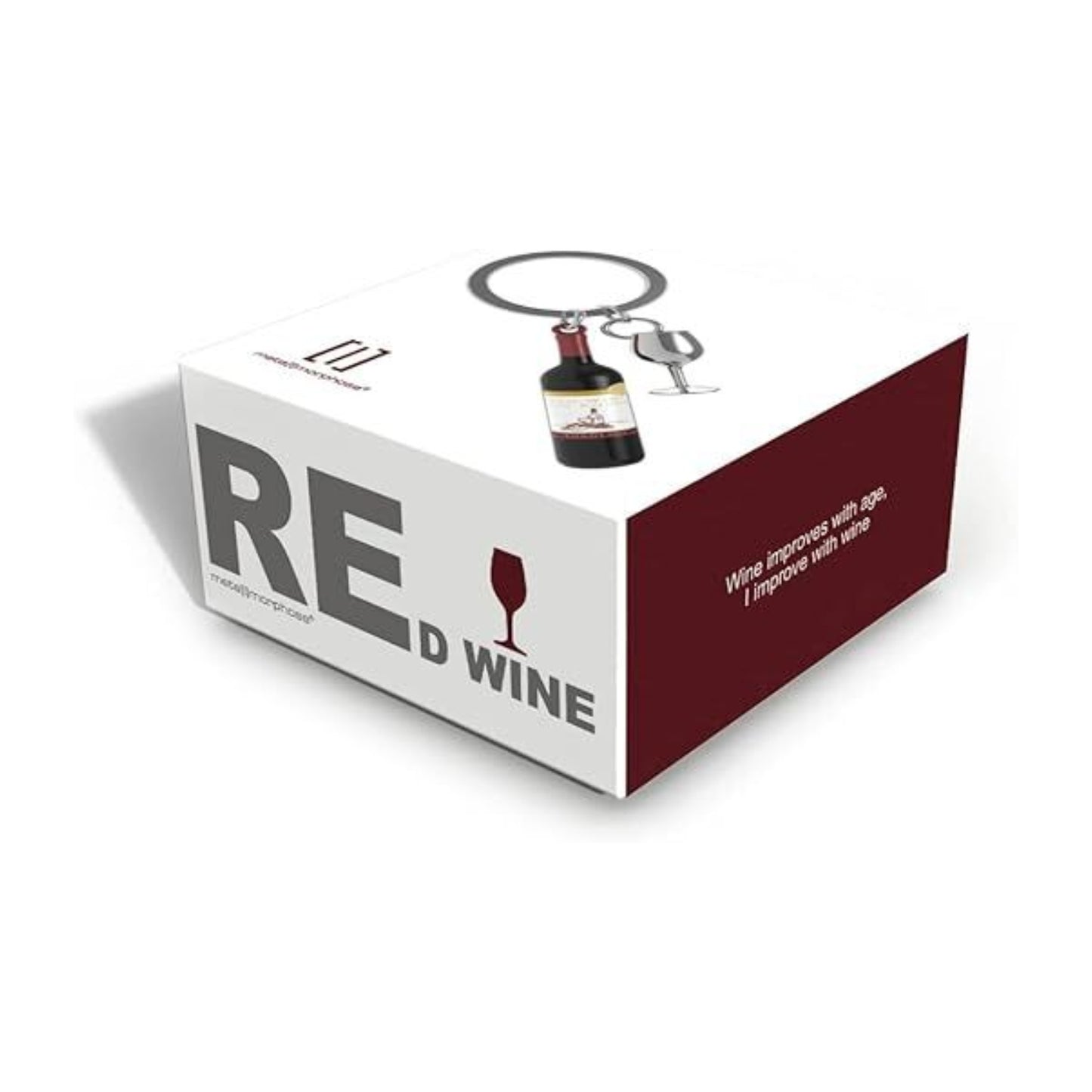 METALMORPHOSE KEYCHAIN RED WINE & GLASS