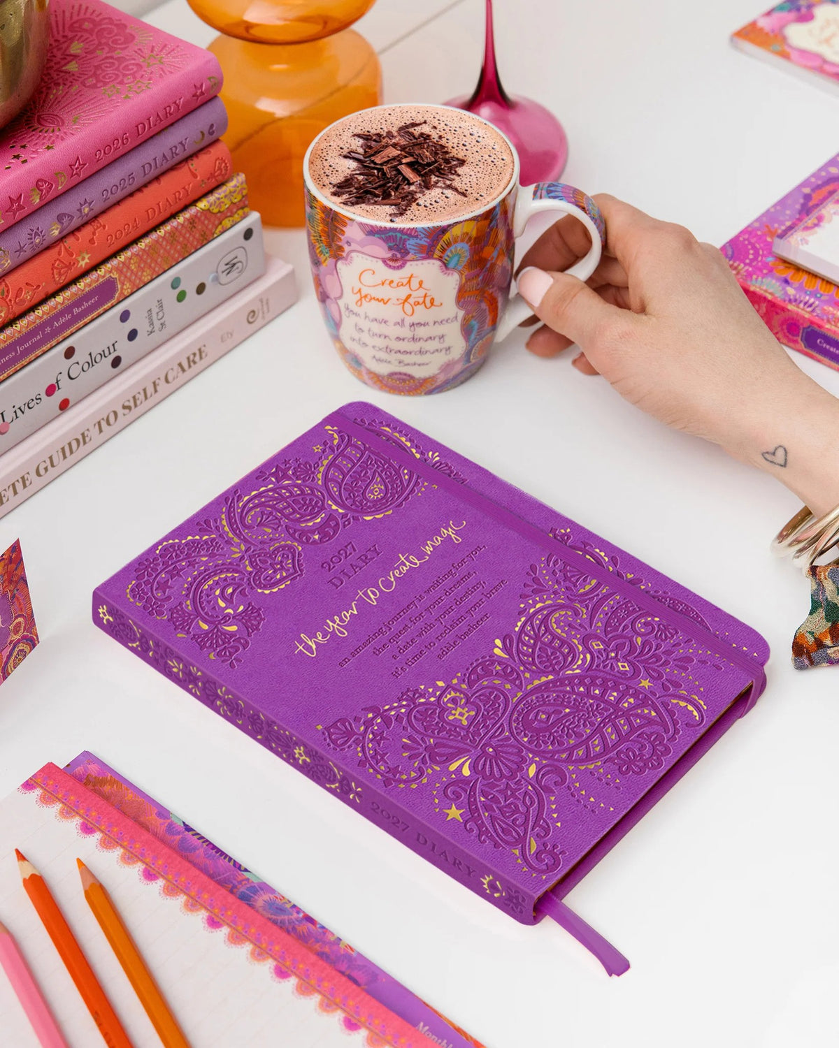 Intrinsic 2027 Diary Planner The Year To Create Magic - Berry Bliss Purple