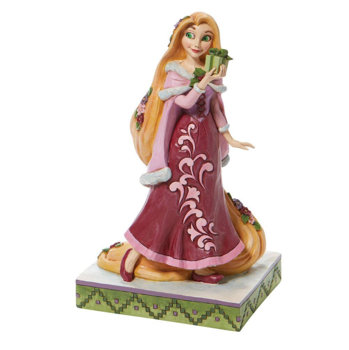 DISNEY TRADITIONS BY JIM SHORE CHRISTMAS RAPUNZEL WITH GIFT