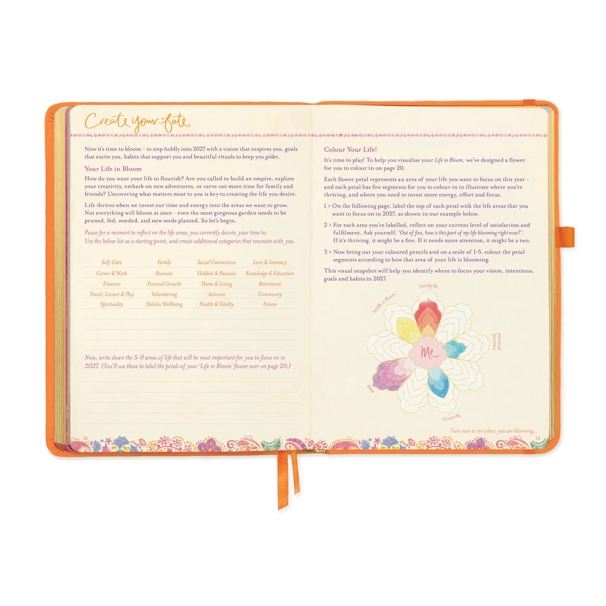Intrinsic 2027 Diary Planner The Year For New Adventures - Sunrise Orange